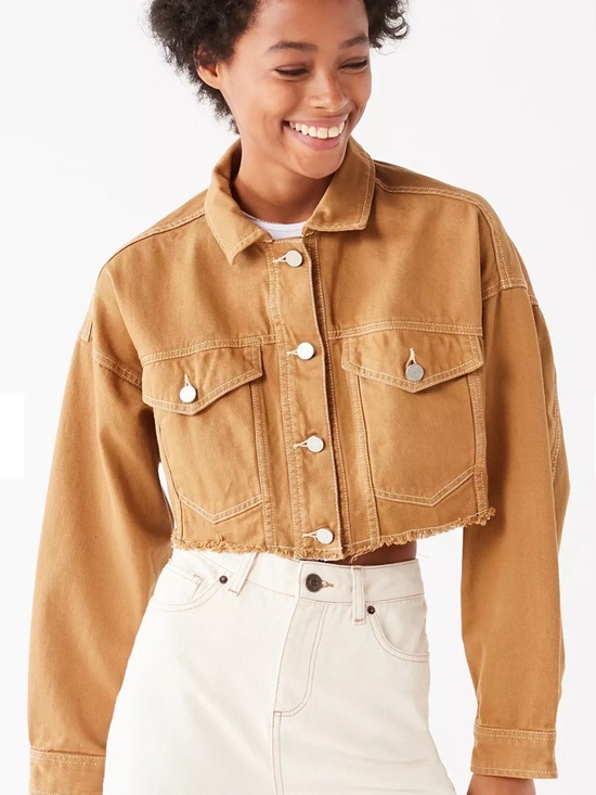 Urban Outfitters Jackets & Blazers - UO BDG Oversized Cropped Denim Trucker Jacket